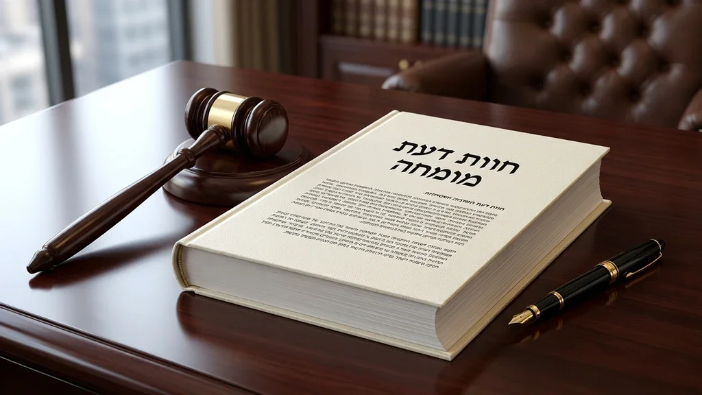 חוות דעת של מומחה להשוואת כתבי יד מונחת על שולחן משפטי